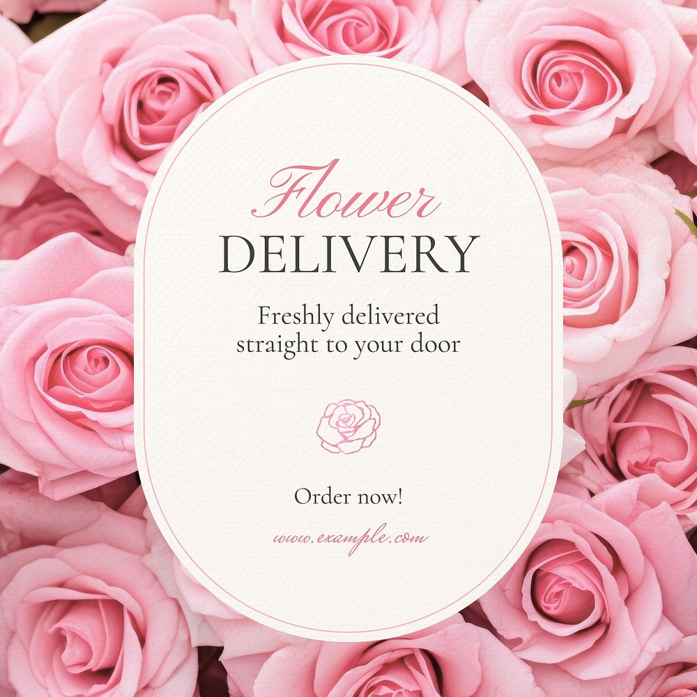 Flower delivery Facebook post template