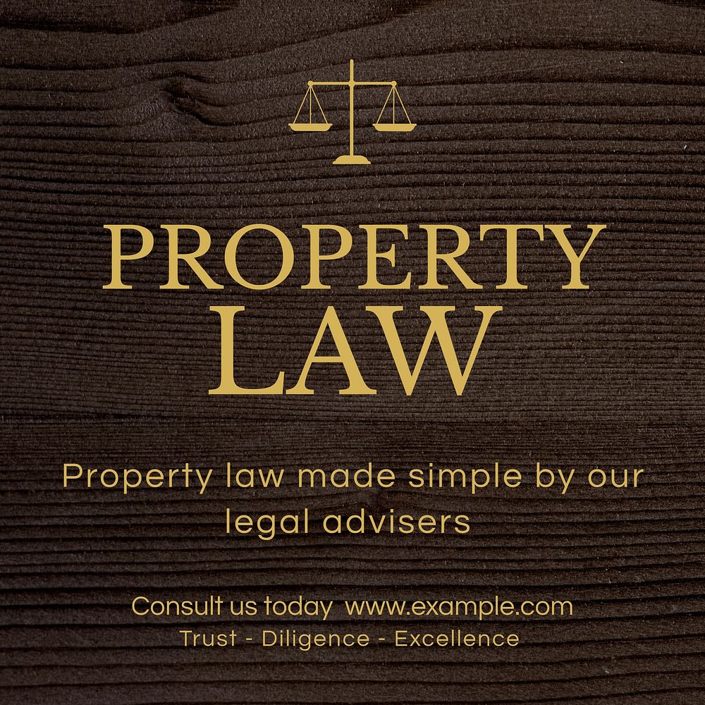Property law Instagram post template  design