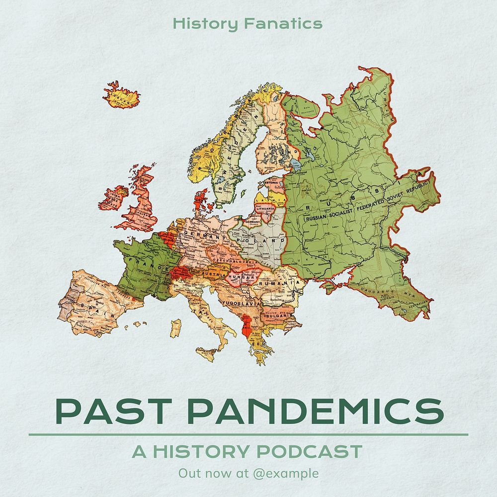 Pandemic  podcast Instagram post template