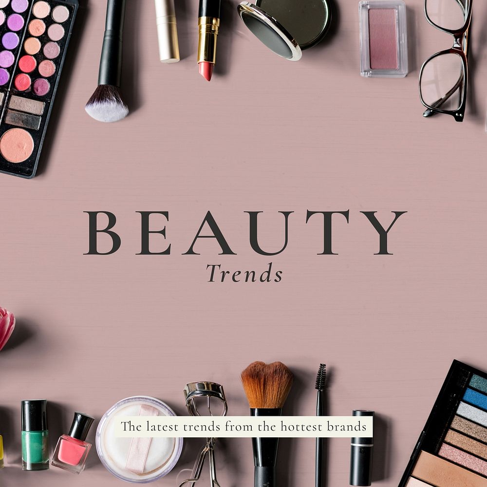 Beauty trends Instagram post template  
