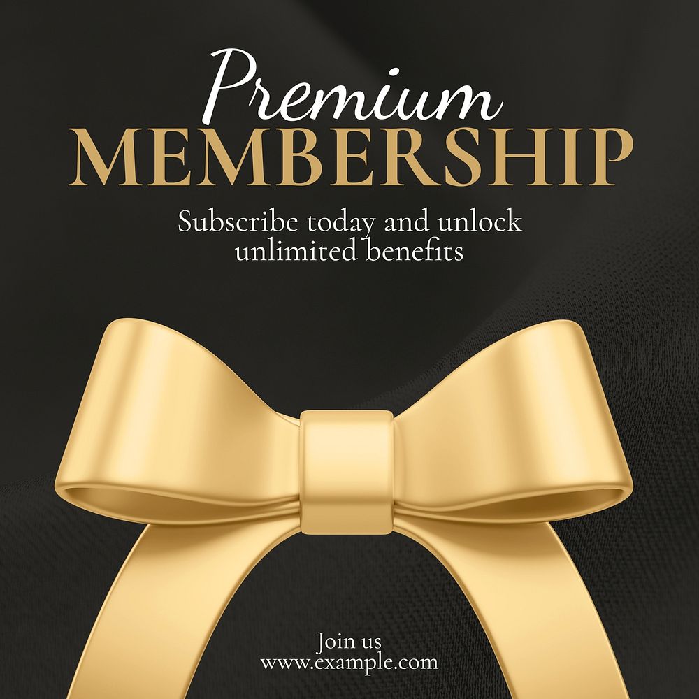 Premium membership Instagram post template