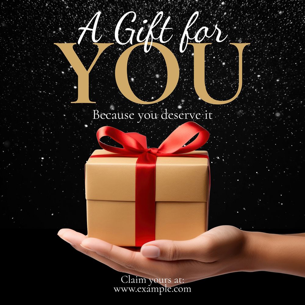 Free gift Facebook post template