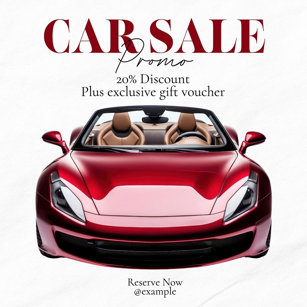 Car sale promotion Instagram post template
