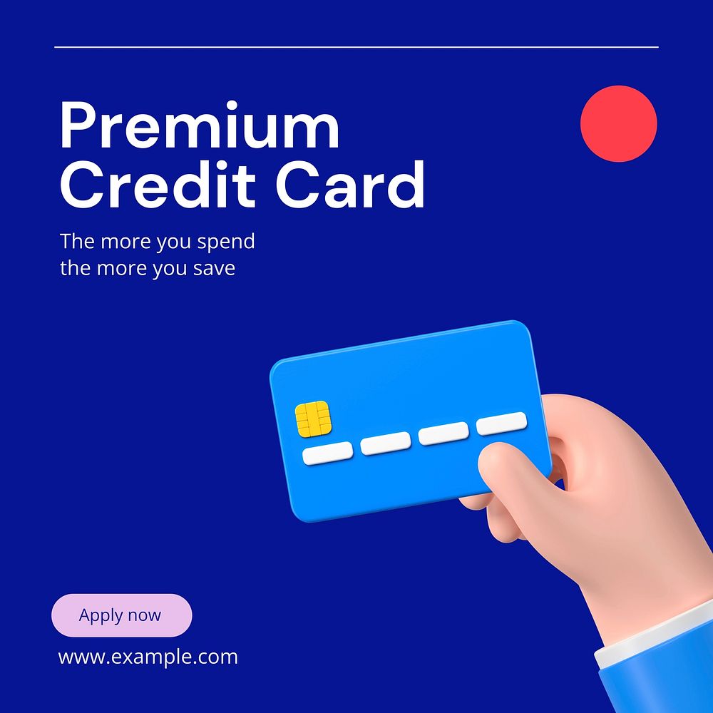 Premium credit card Instagram post template