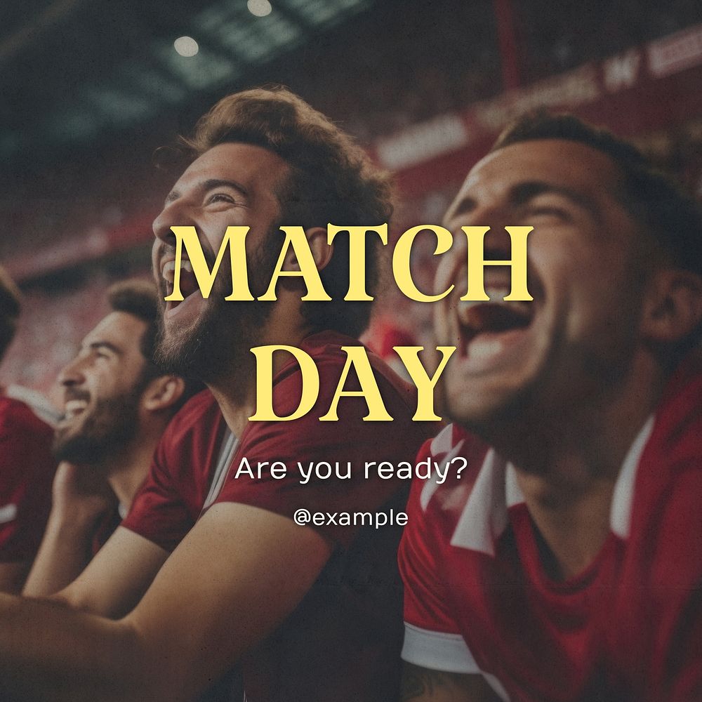 Match day Instagram post template