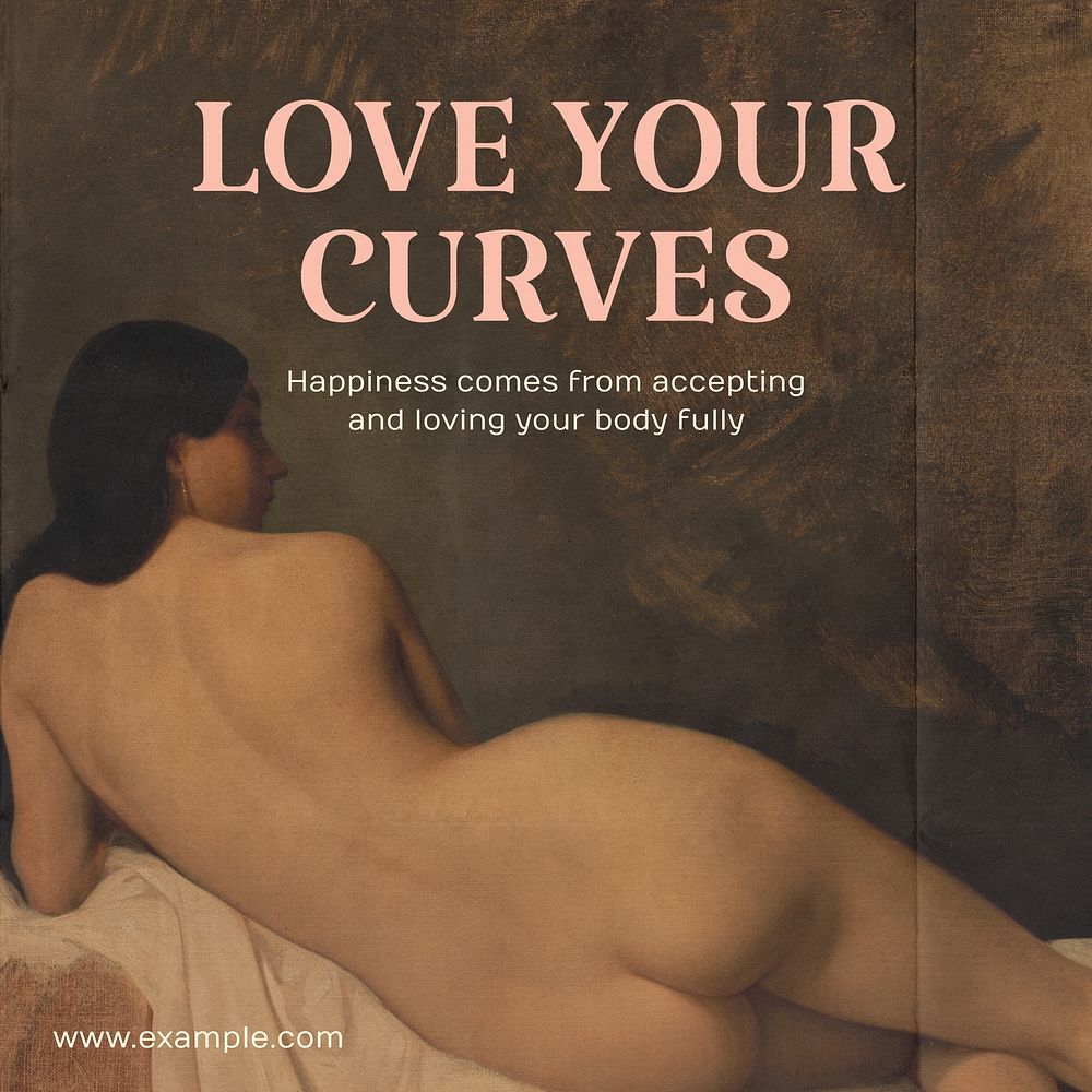 Love your curves Instagram post template