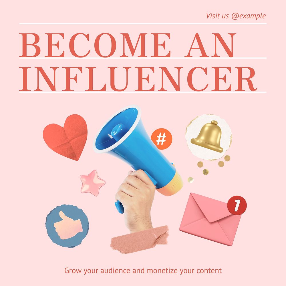 Influencer Instagram post template