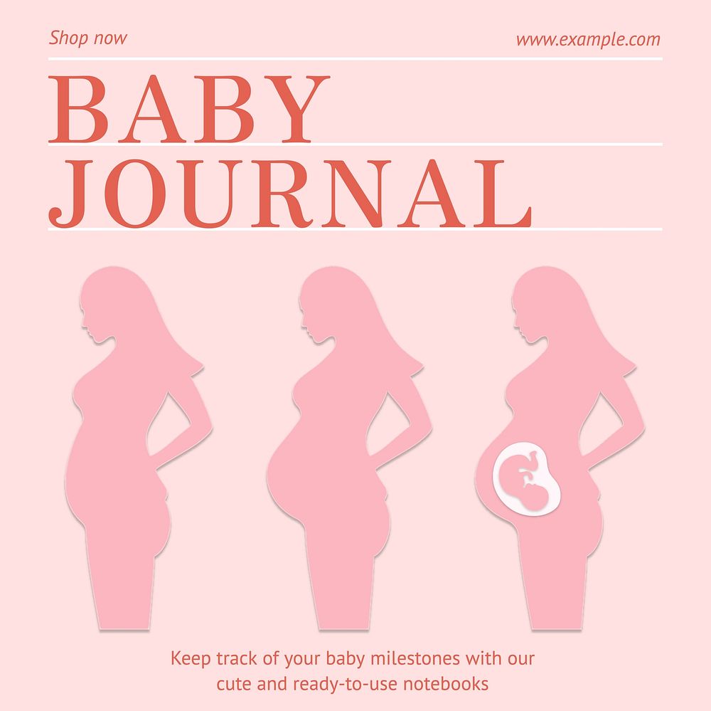 Baby journal Instagram post template