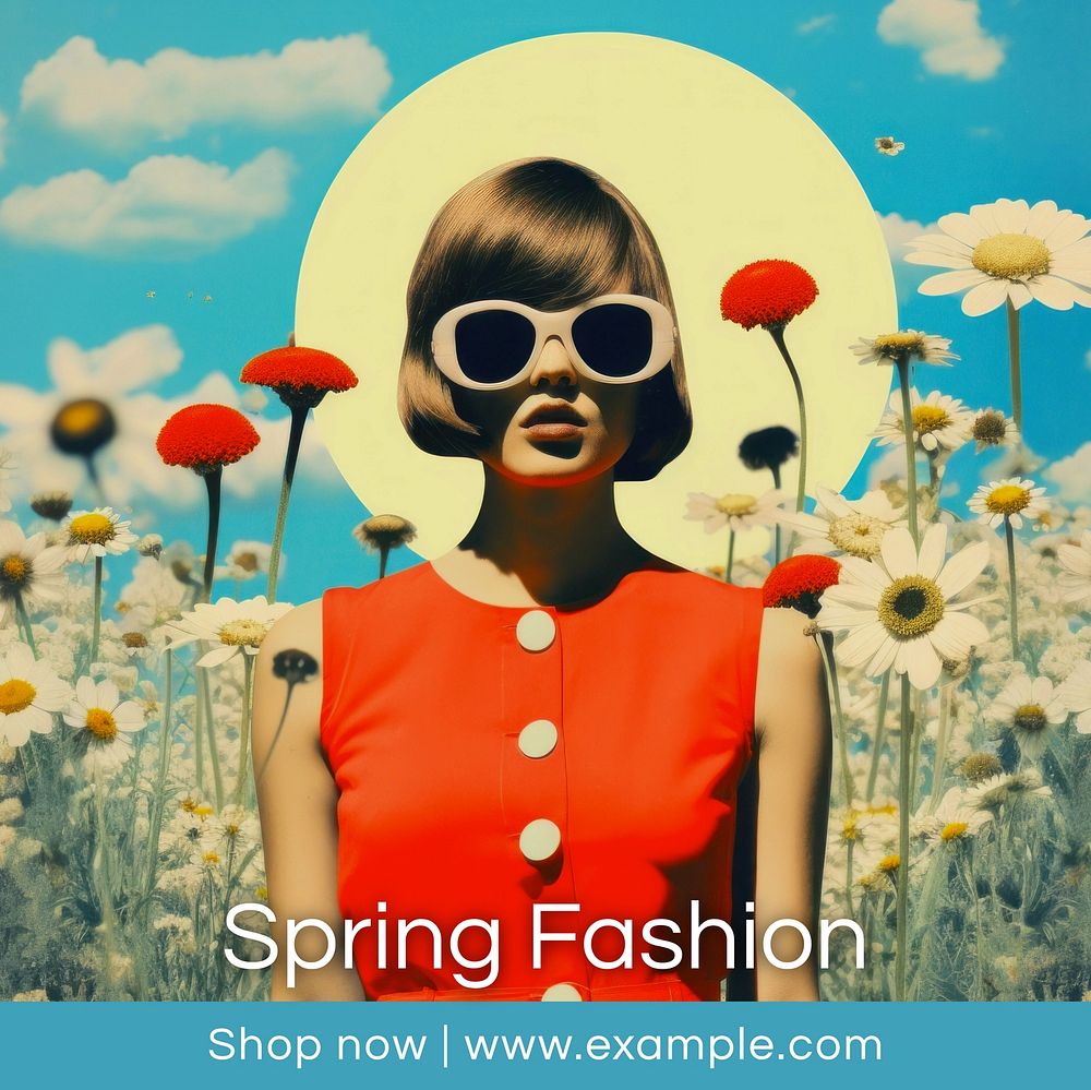 Spring fashion Facebook post template