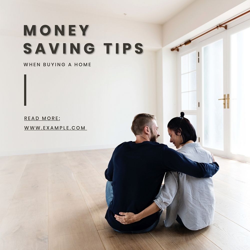 Money saving tips Instagram post template  