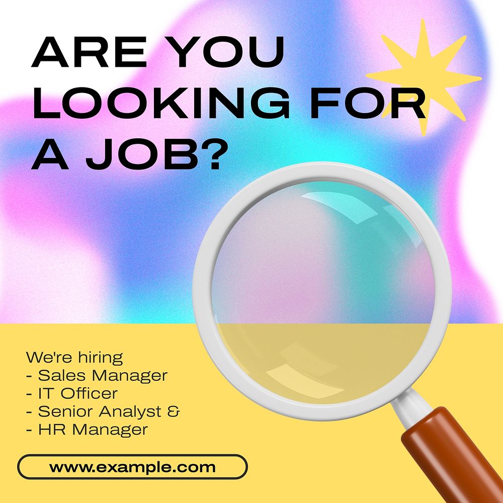 Job search & hiring Facebook post template