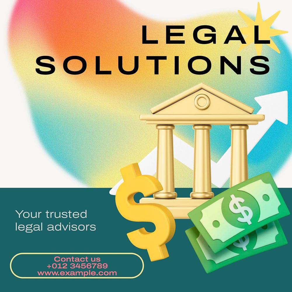 Legal solution Instagram post template
