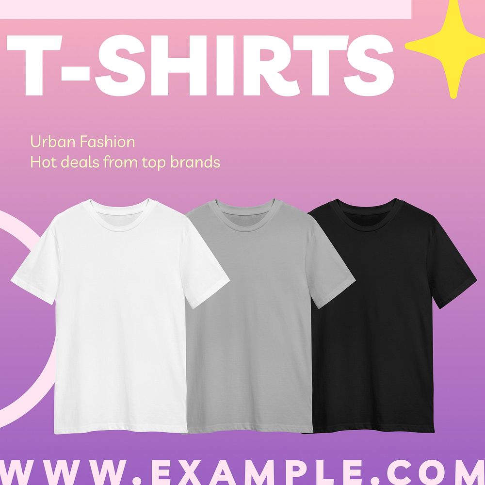 T-shirts Instagram post template  