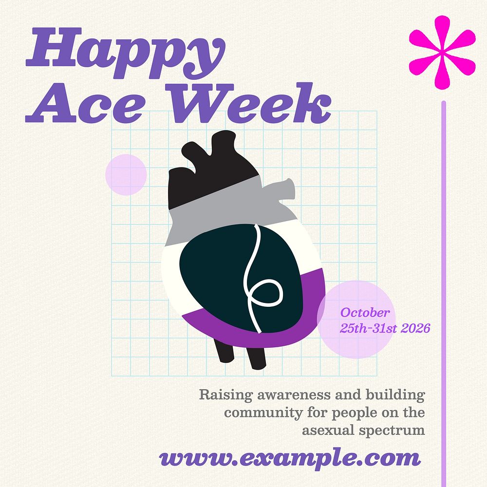 Happy ace week Instagram post template