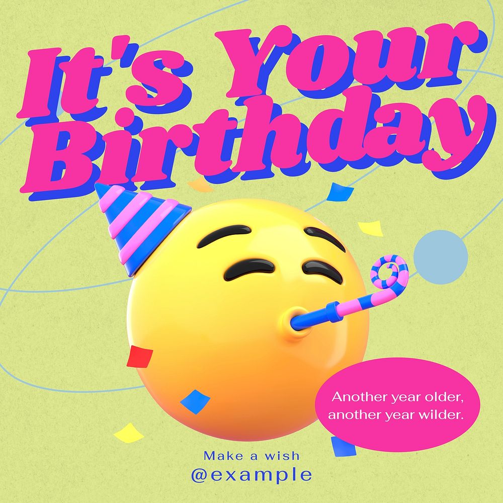 Birthday wish Facebook post template  design