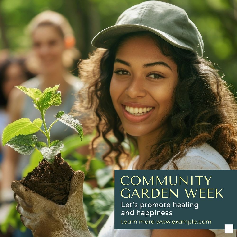 Community garden week Facebook post Free Photo rawpixel