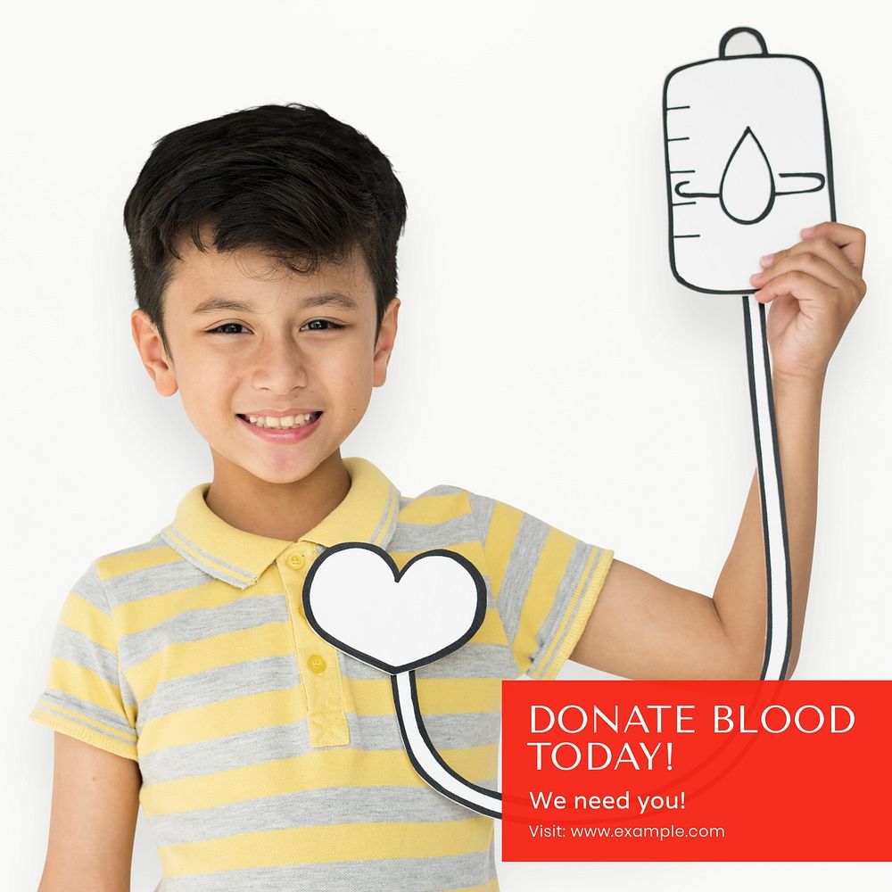 Blood donation Instagram post template