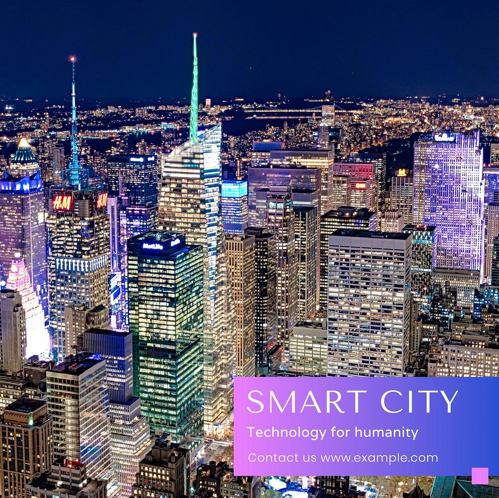 Smart city Instagram post template