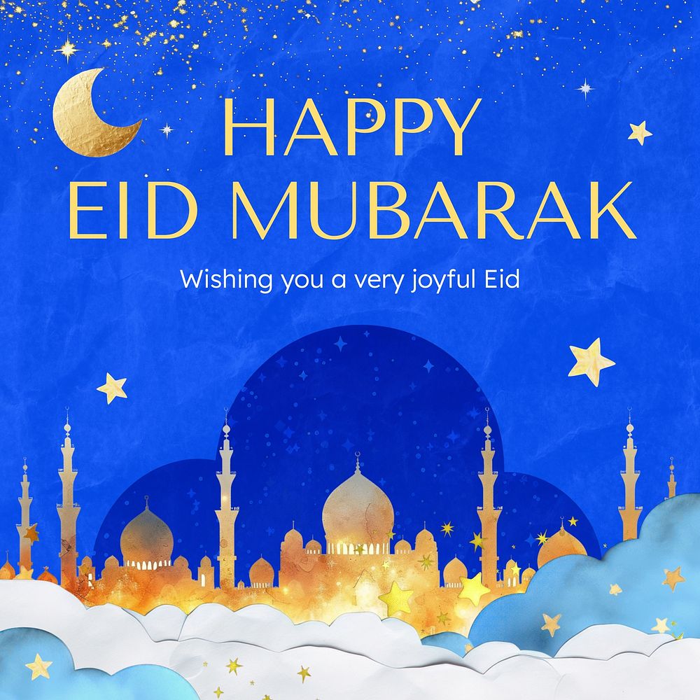 Happy Eid Mubarak Instagram post template