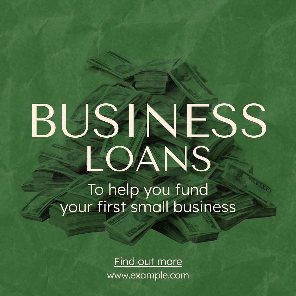 Business loans Instagram post template