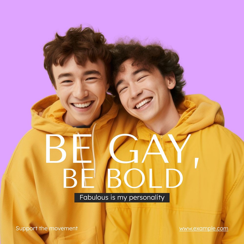 Be gay be bold Instagram post template