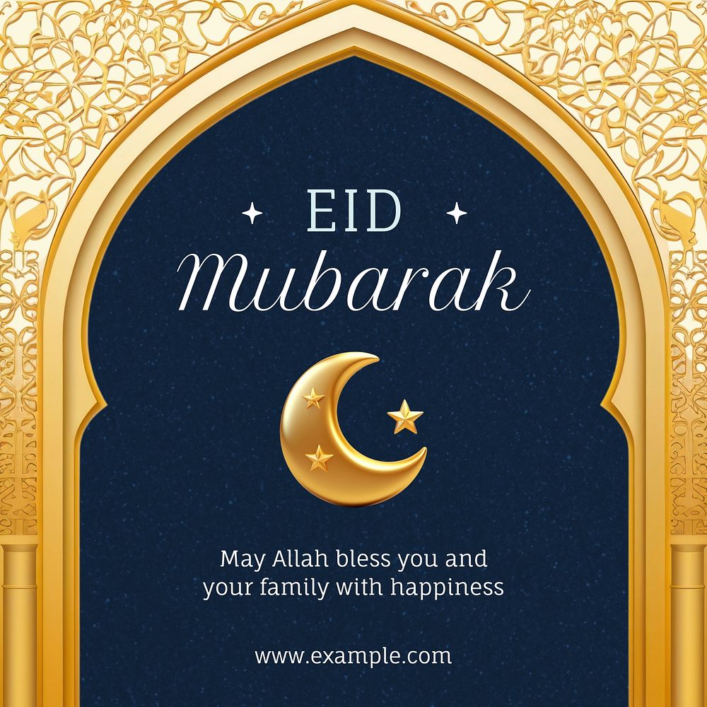 Eid Mubarak Instagram post template