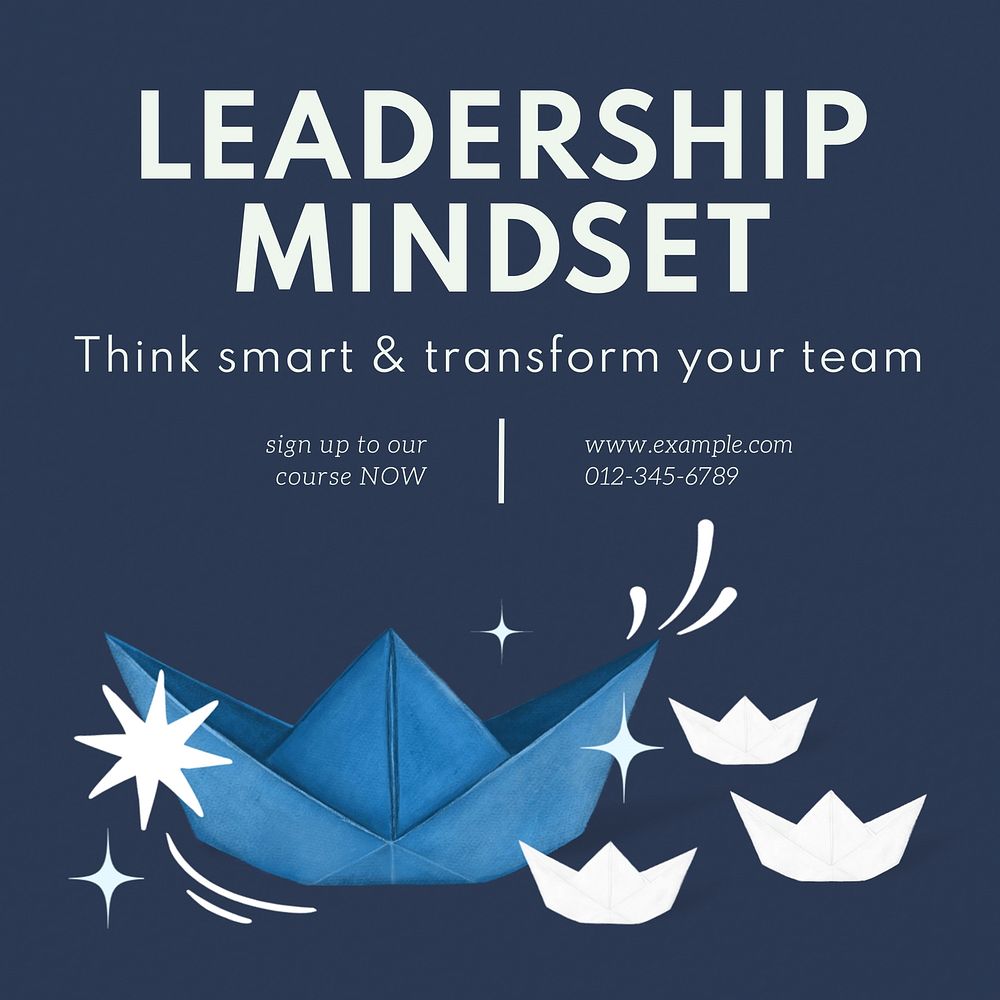 Leadership mindset Instagram post template