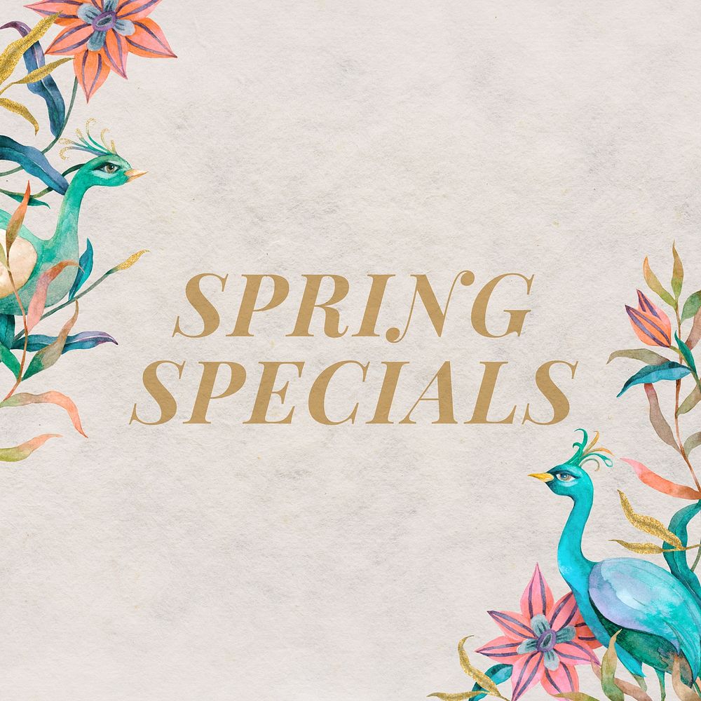 Spring specials Instagram post template  
