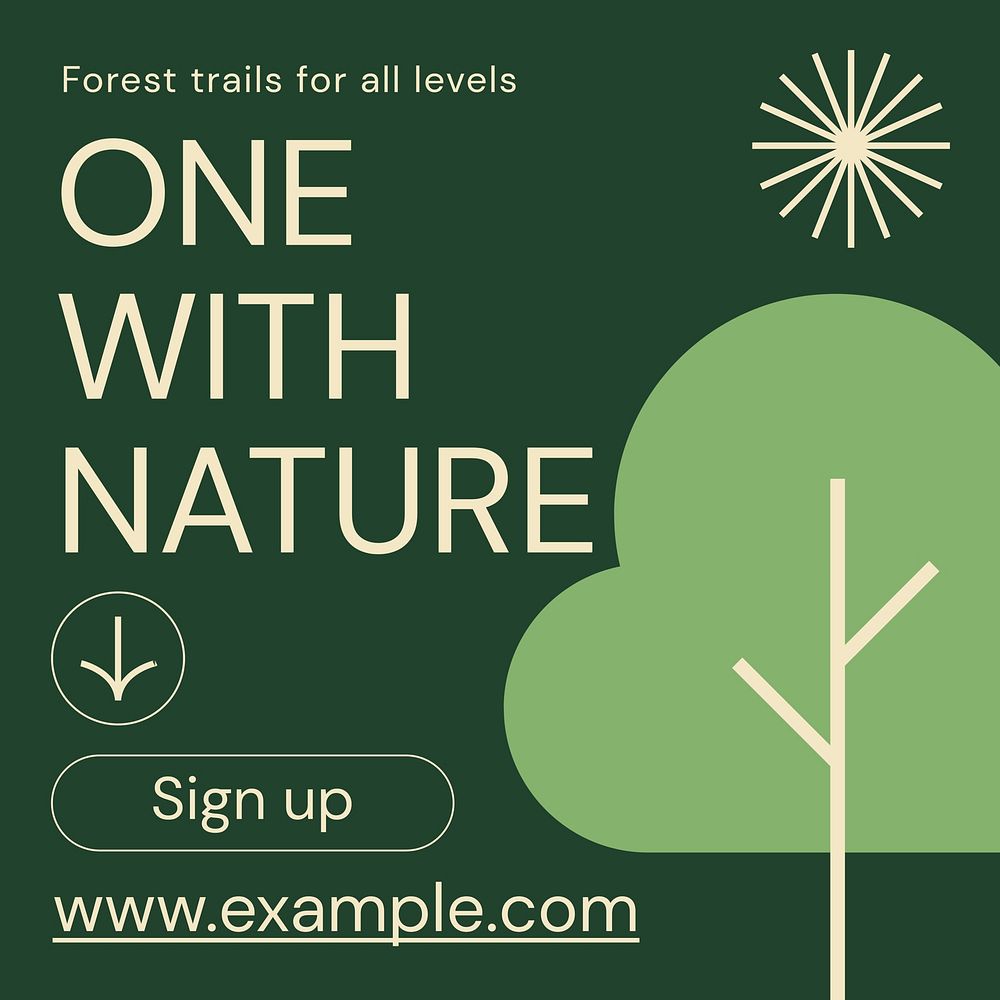 Nature trails Instagram post template