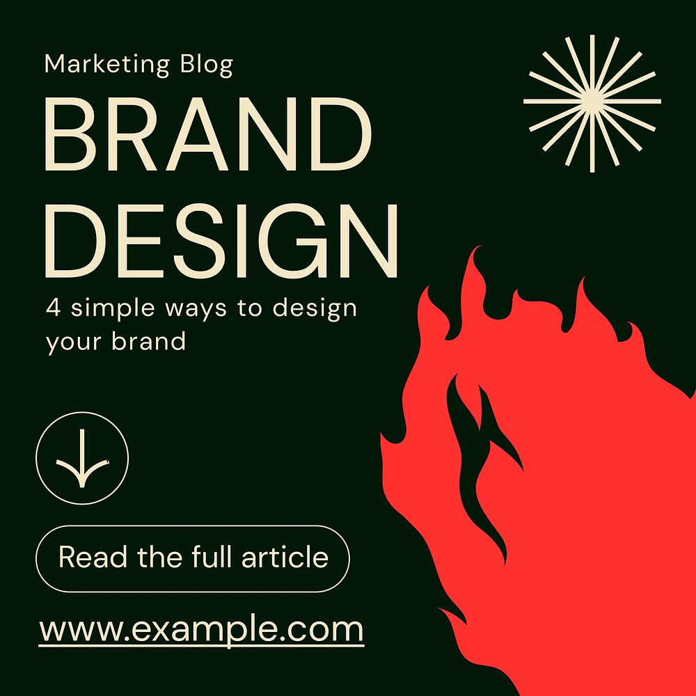 Brand design Instagram post template