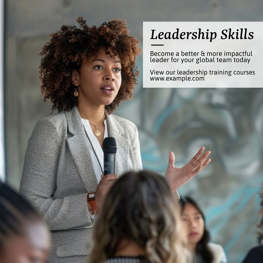 Leadership training Instagram post template