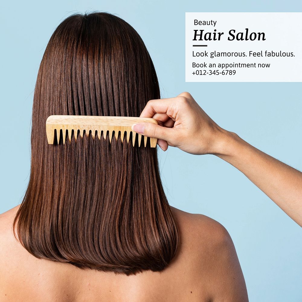 Hair salon Instagram post template  
