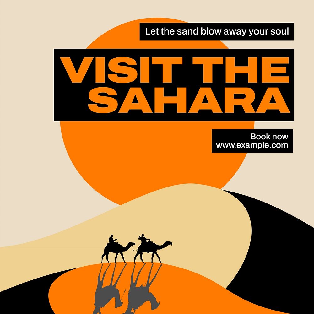 Visit Sahara Instagram post template