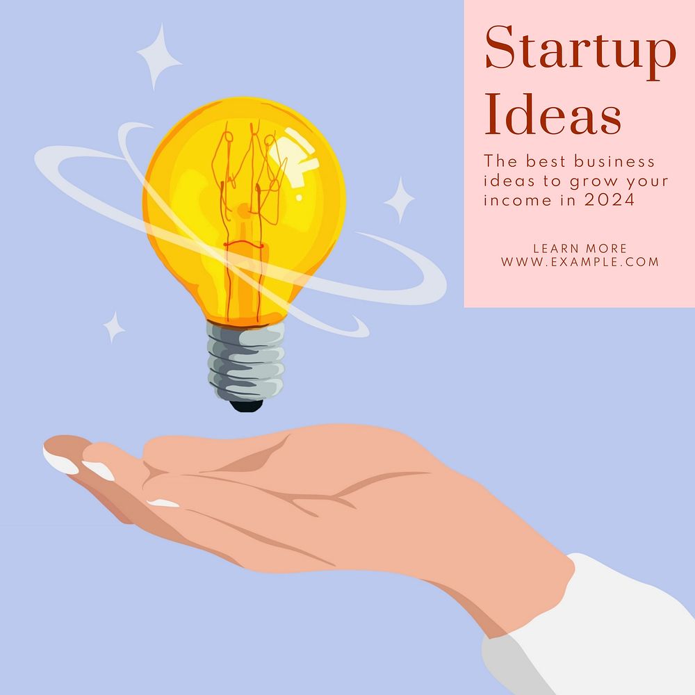Startup ideas Instagram post template  