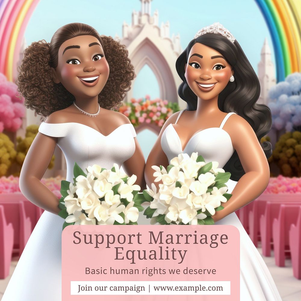 Support marriage equality Instagram post template  