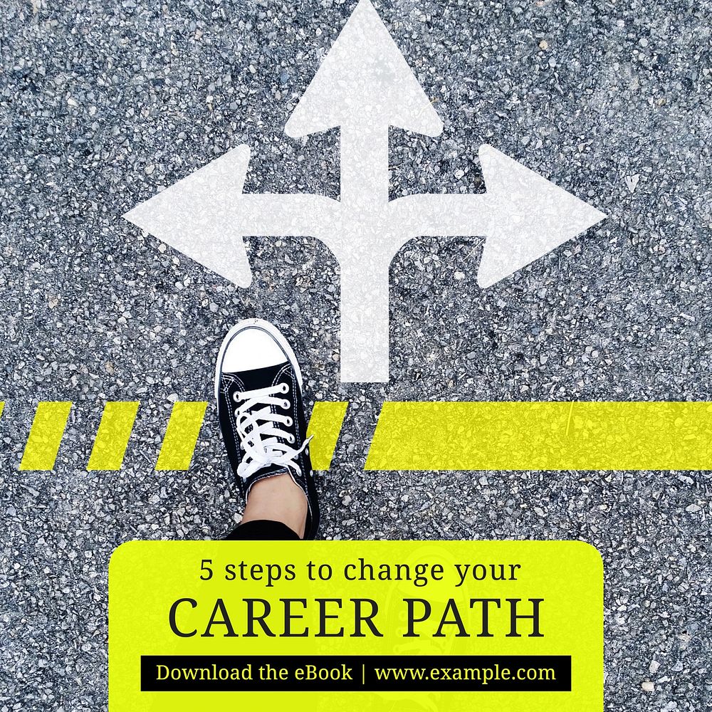 Changing career Instagram post template