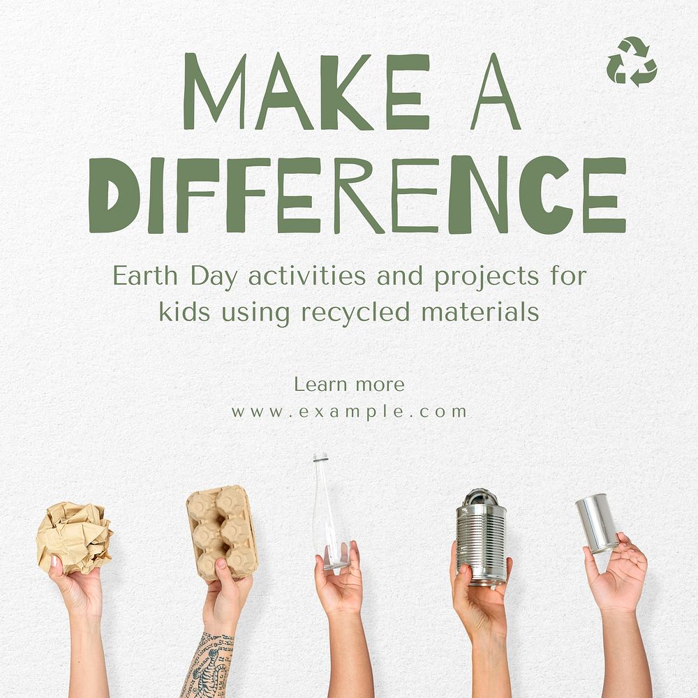 Earth Day activities  Instagram post template