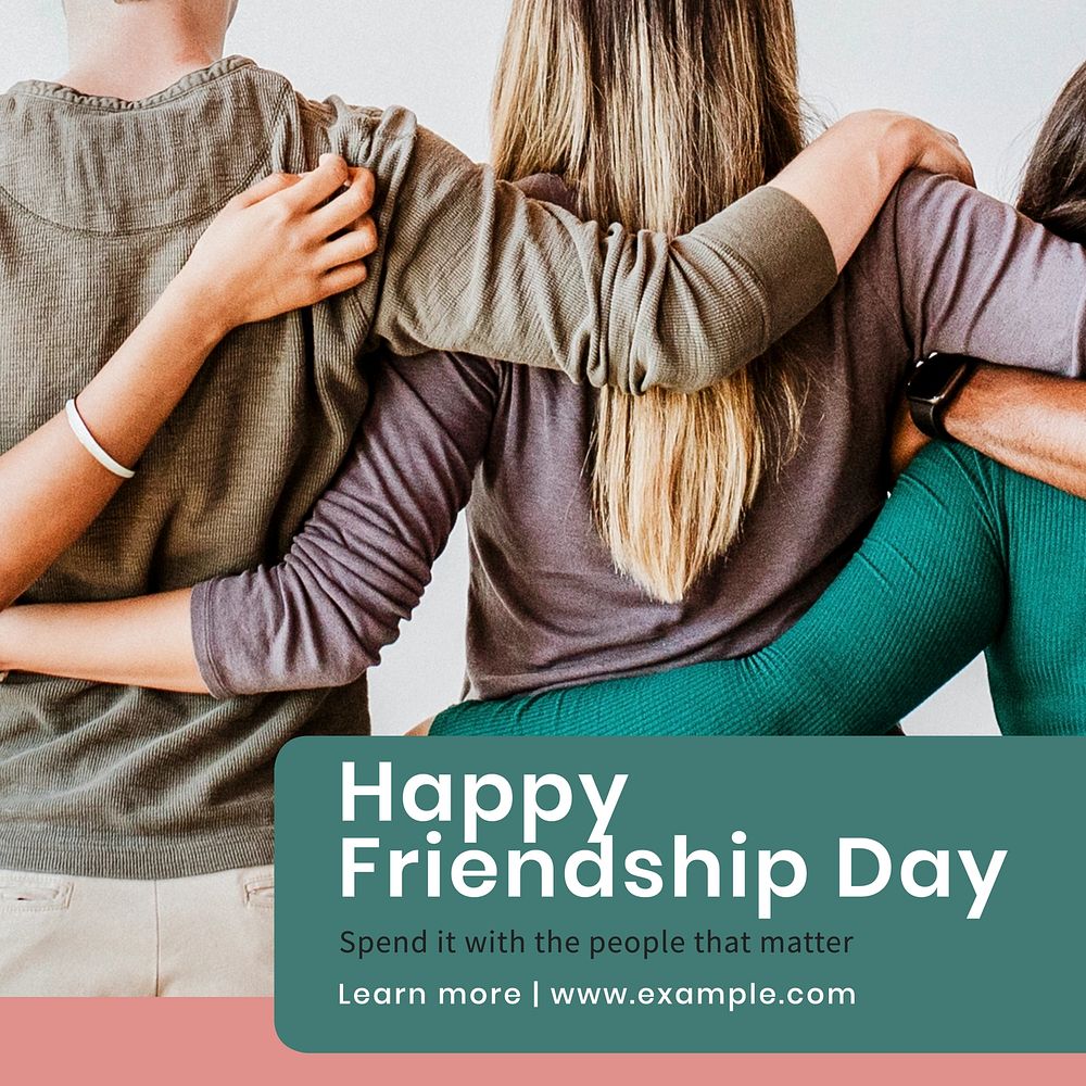 Happy friendship day Instagram post template