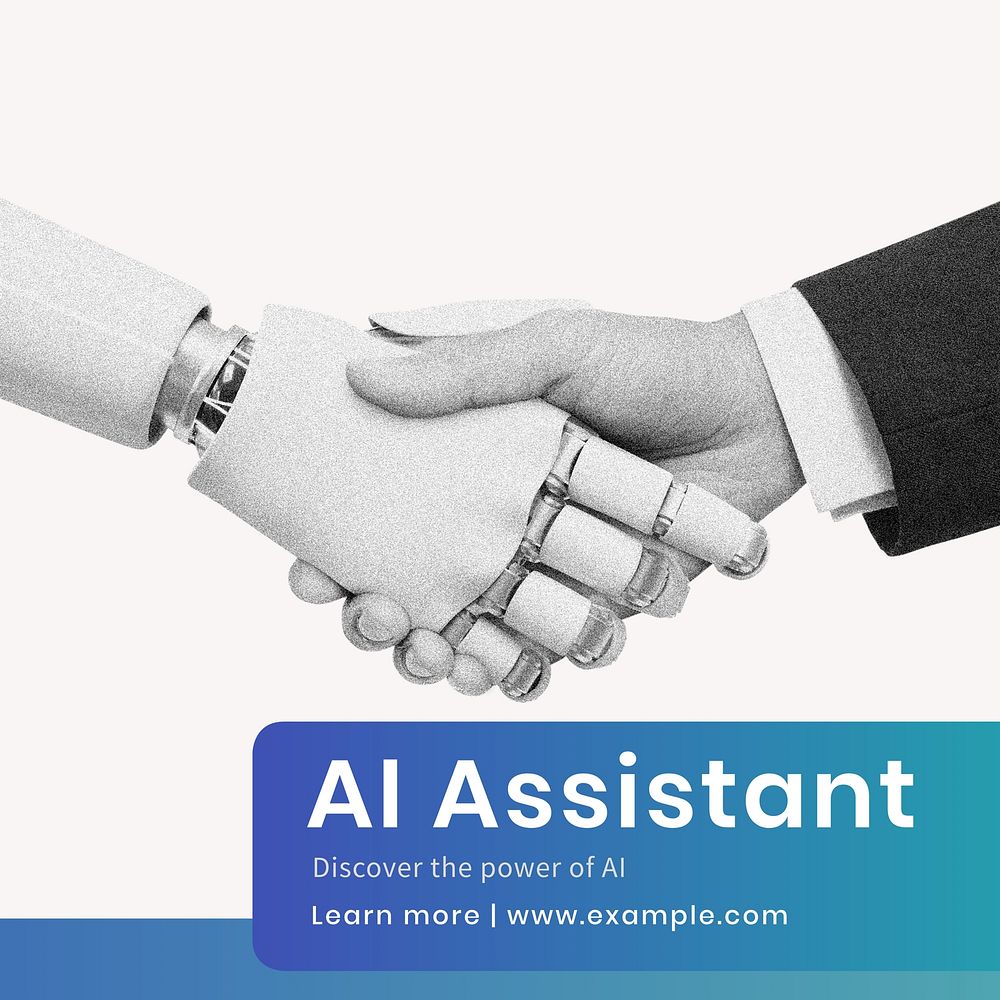 AI assistant Instagram post template  