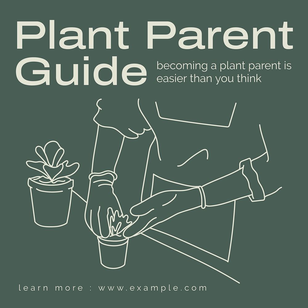 Plant parent guide Instagram post template