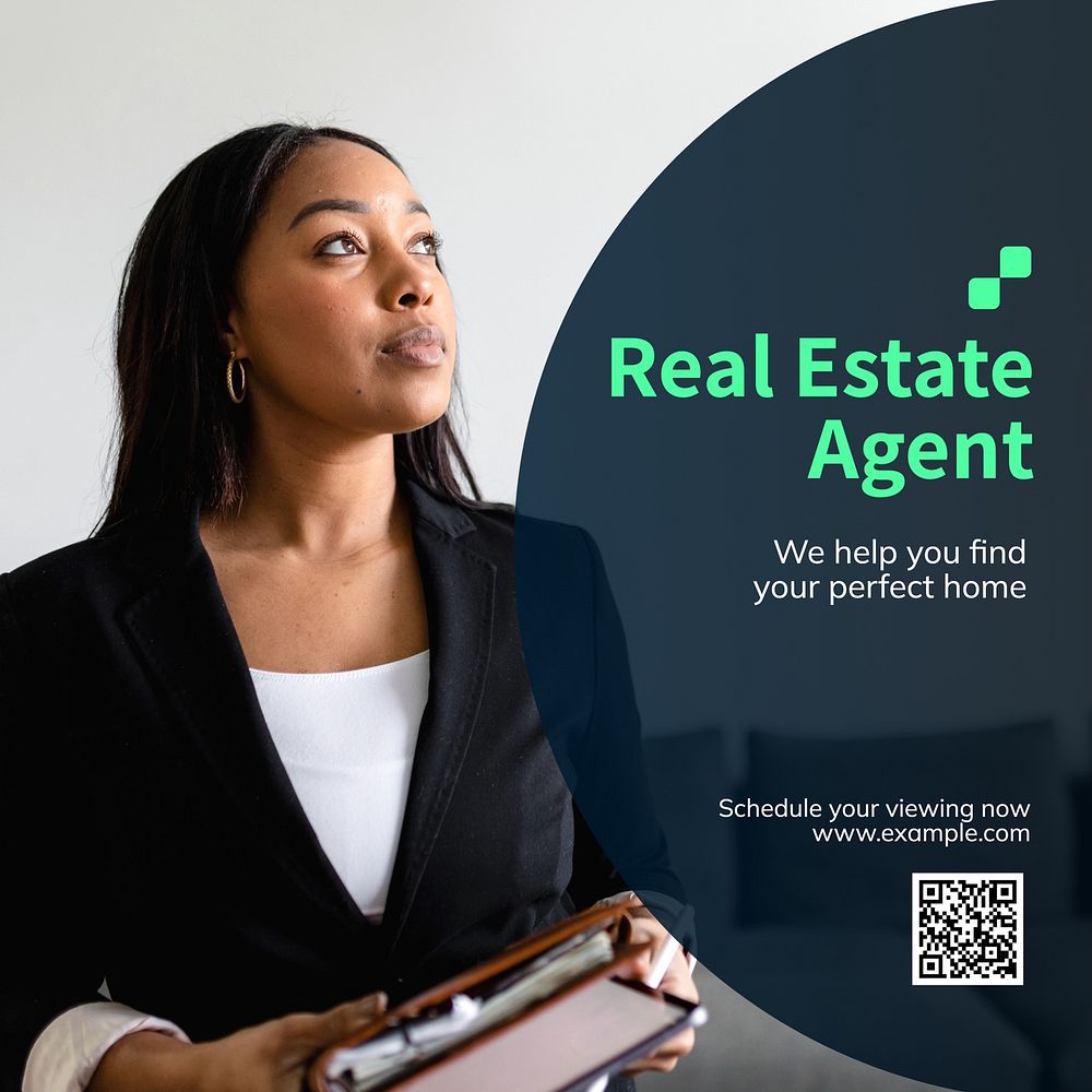 Real estate agent Instagram post template  