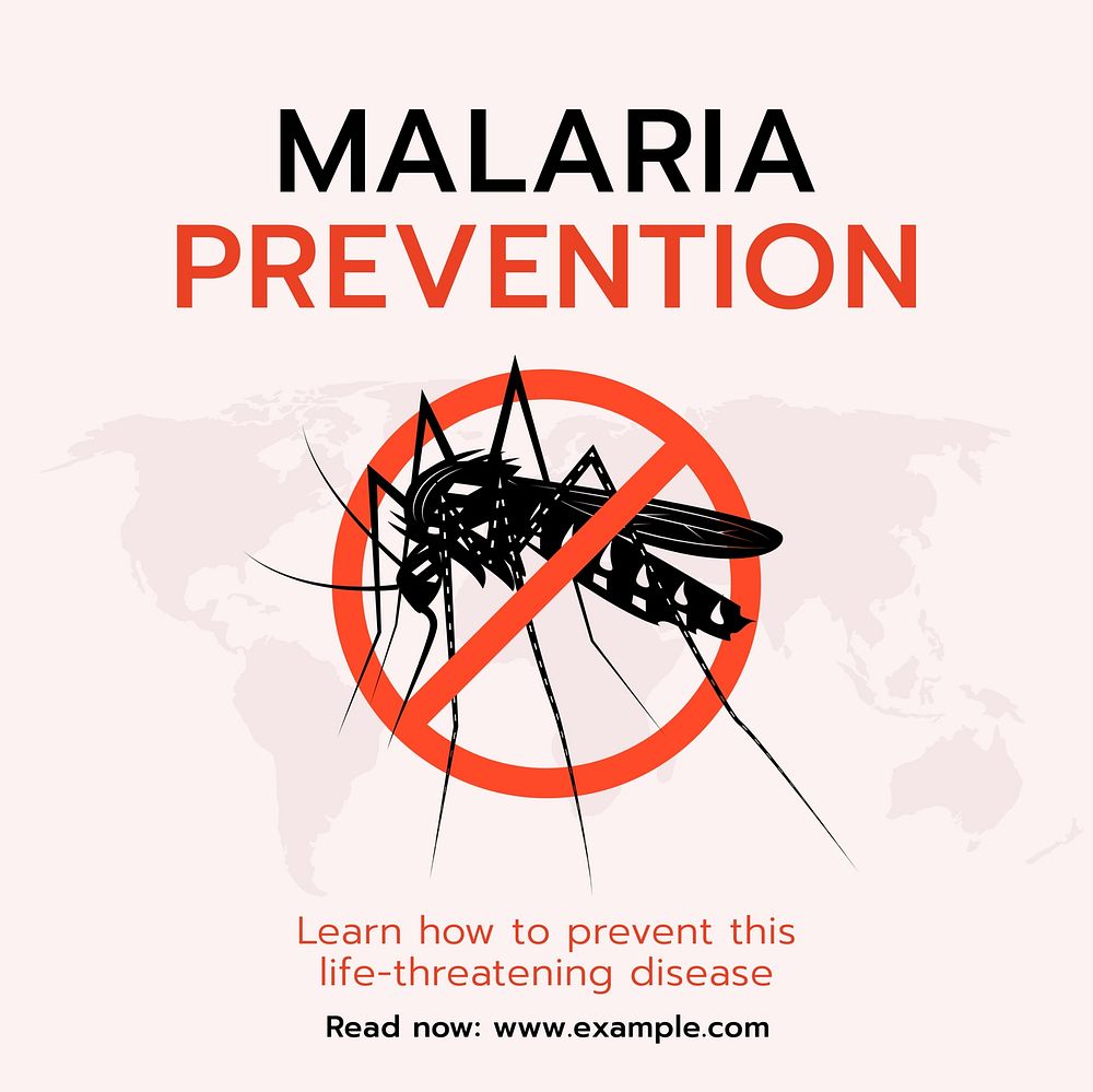 Malaria prevention Facebook post template