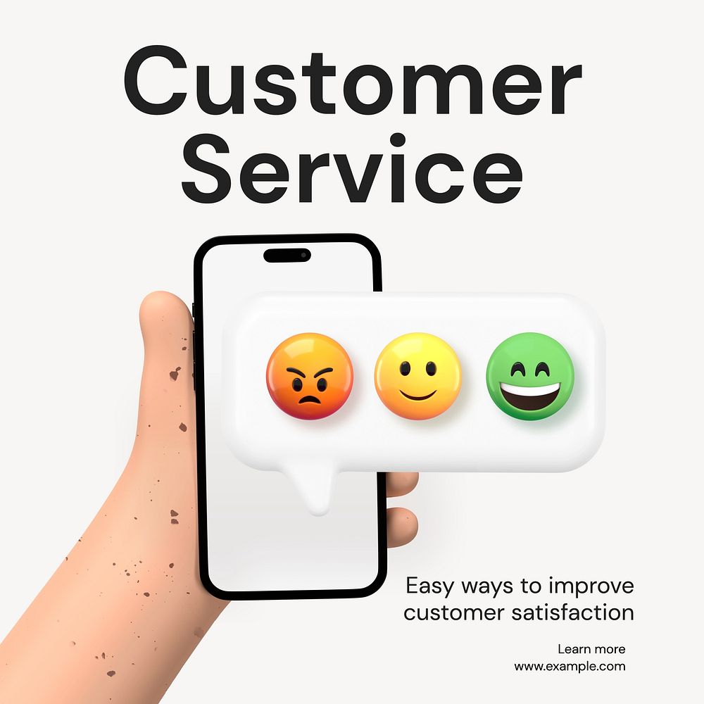 Customer service Instagram post template  