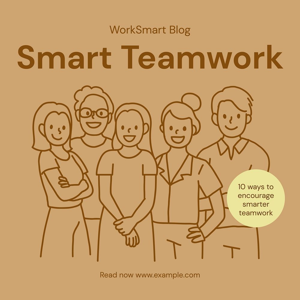 Smart teamwork Instagram post template