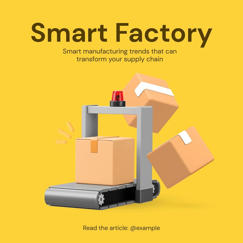 Smart factory Instagram post template