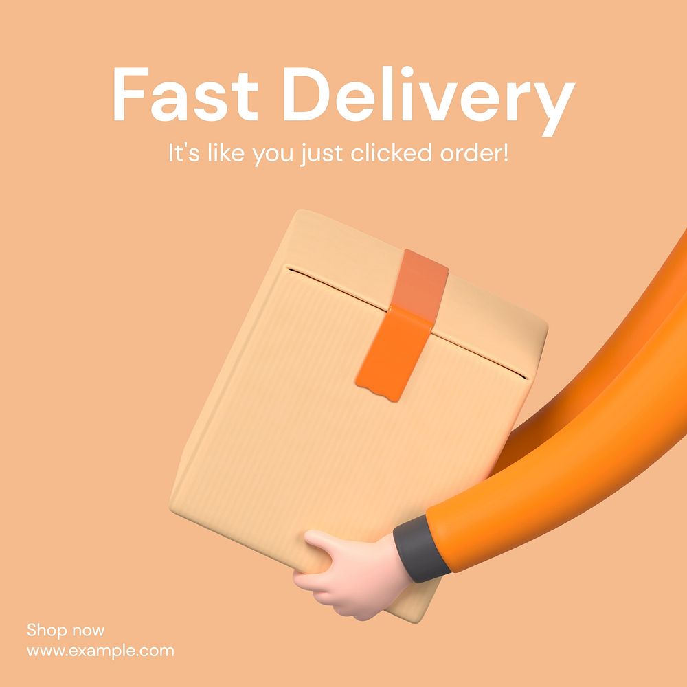 Fast delivery Instagram post template