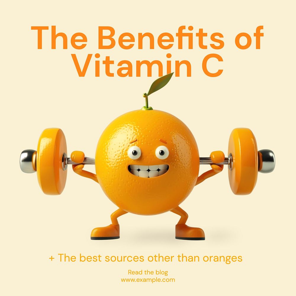 Benefits of vitamin c Instagram post template