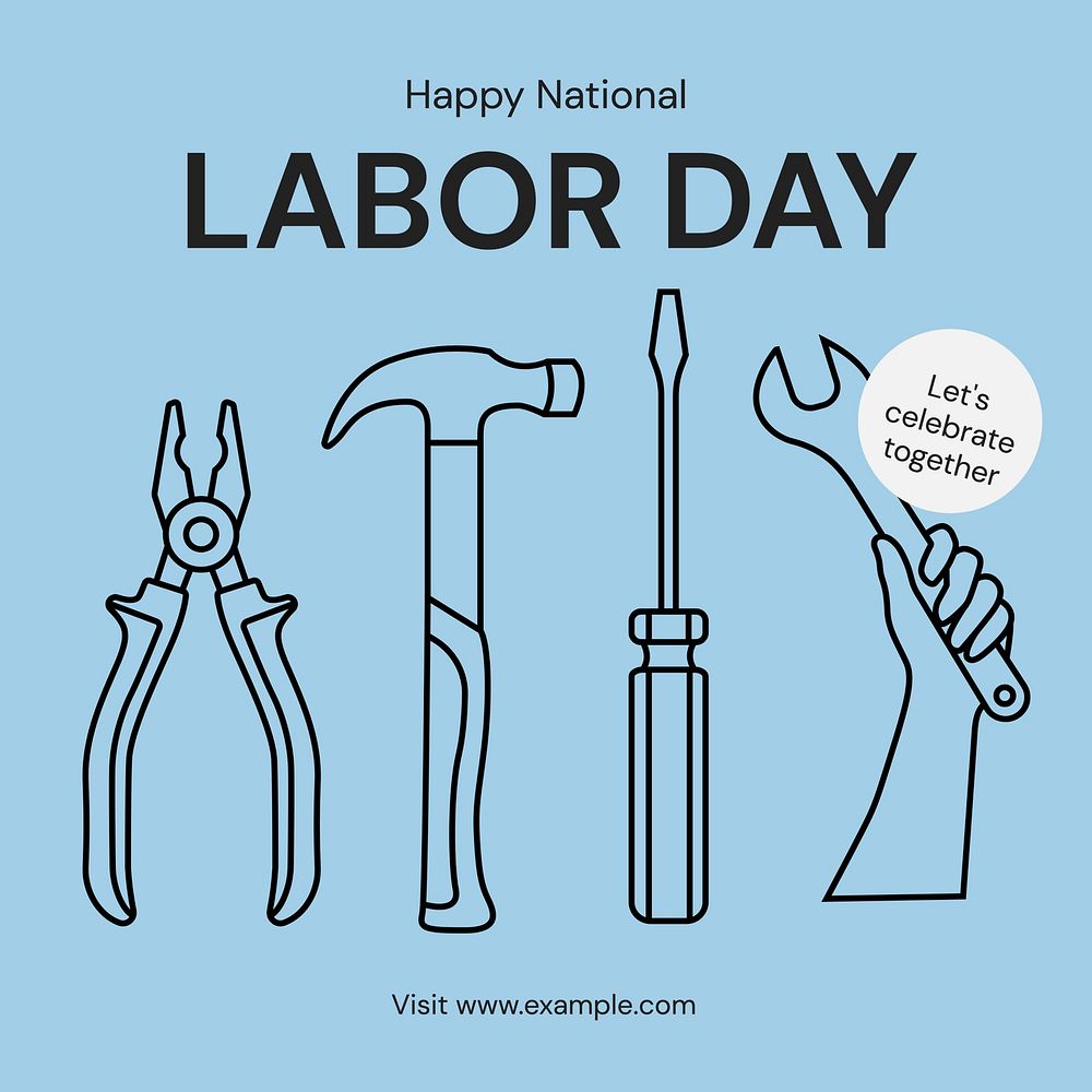 Labor day Facebook post template