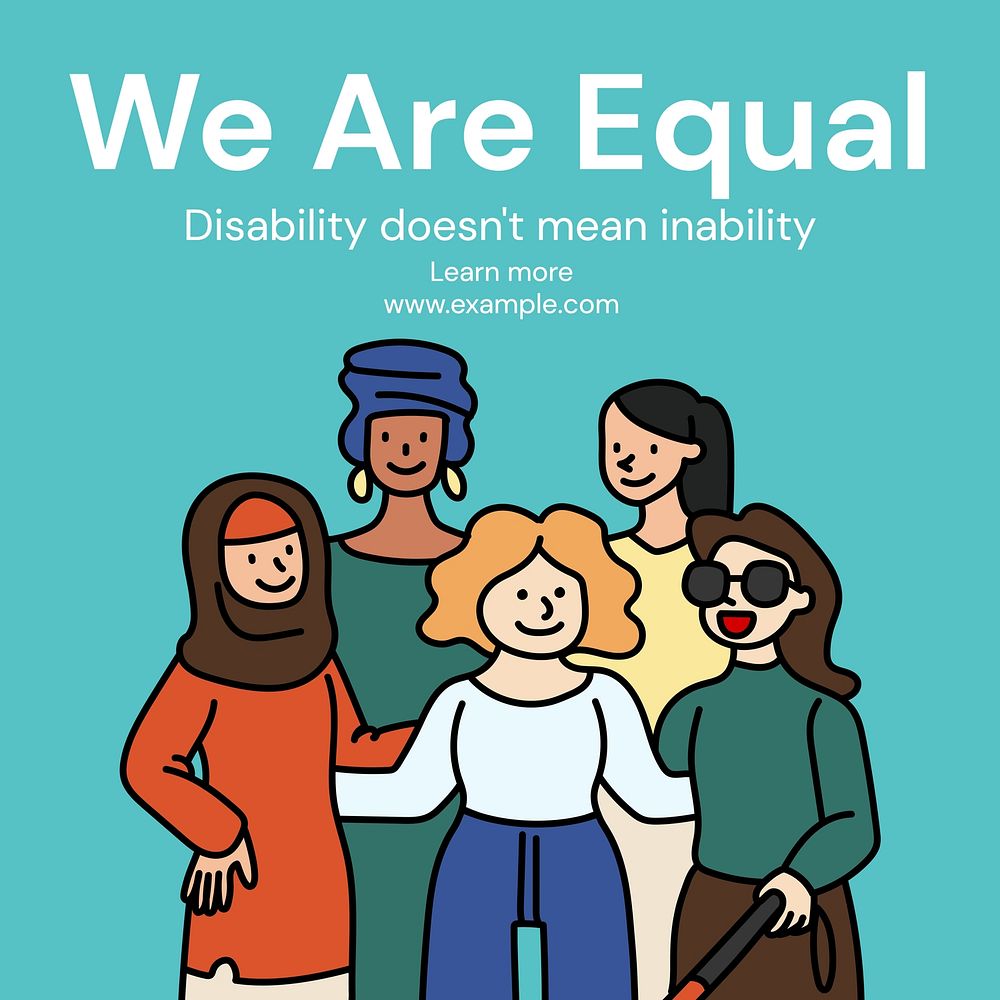 Disability rights Facebook post template