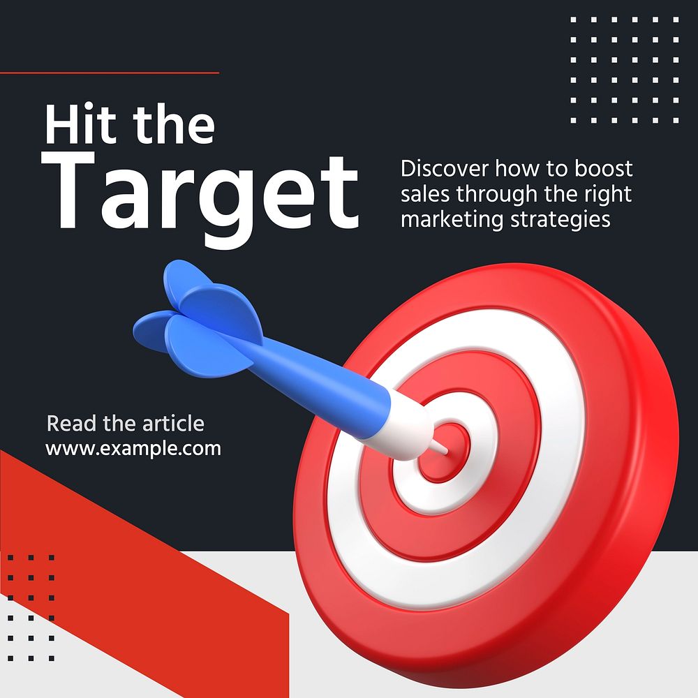 Sales target article Instagram post template  